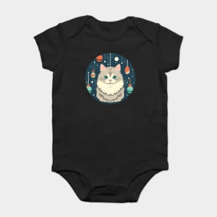 Norwegian Forest Cat Xmas Ornament, Love Cats Baby Bodysuit